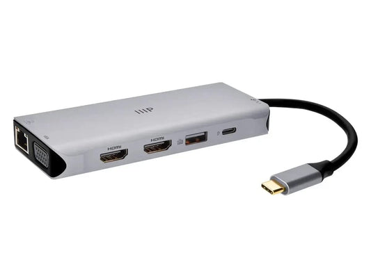 Monoprice 12-in-1 Dual-HDMI + VGA MST Triple Monitor Docking Station, 4K, 5Gbps USB?A, 100 Watts PD, 3.5mm Dual Audio Jack