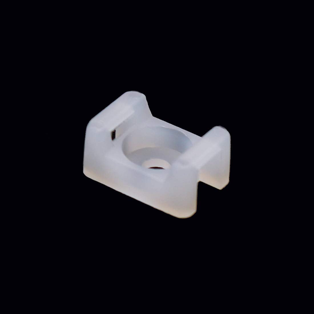 100Pcs 4.5mm Cable Tie Mount Saddle Set, 0.6in Width Saddle Cable Mounts, Plastic Cable Tie Saddle Base, White Cable Tie Mounts Base for Wire