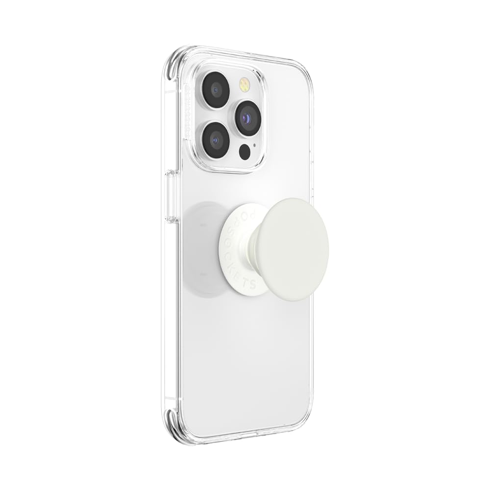 PopSockets Adhesive Phone Grip, Holder, Phone Stand, White - Creme Fresh
