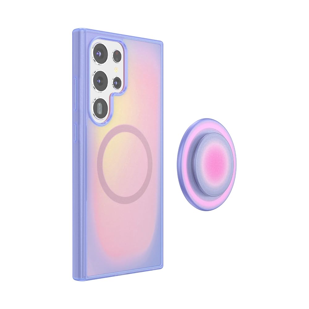 PopSockets Samsung Galaxy S24 Ultra Phone Case Compatible with MagSafe, Purple - Aura