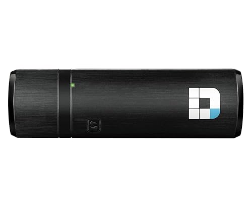 D-Link WiFi USB Adapter AC1200 Mini Wireless Internet Dual Band 3.0 Wi-Fi Netowrk Desktop Laptop (DWA-182),Black