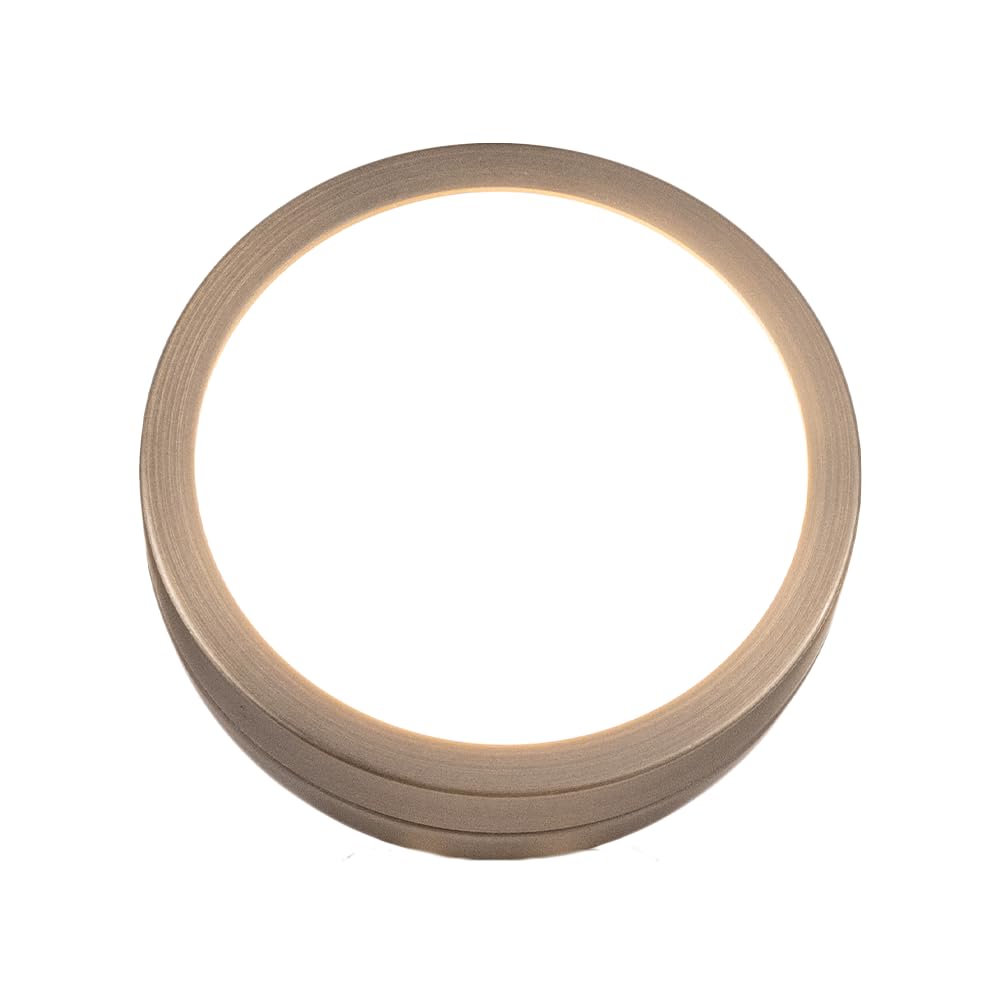 VOLT 12V Mini Round Brass Frosted Flood Light (Bronze) with 3W 2700K Warm White G4 LED Bulb for Low Voltage Landscape Lighting of Outdoor Wall, Garden