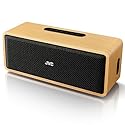 JVC Portable Wireless Bluetooth Stereo Speaker - Genuine Wood, Retro Style, Rich Sound, 12 Hr Battery, Palm-Sized, for Home, Office, or Outdoors