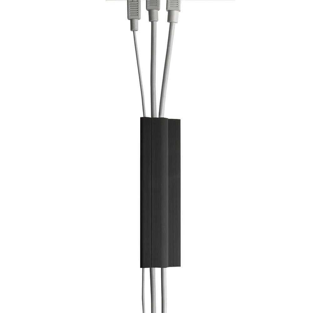 Electriduct Large J Channel Cable Raceway Self Adhesive Desk Cord Organizer and Wire Manager for Computer, Gaming and Entertainment Centers - Black