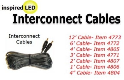 12' Interconnect Cable for use with Inspired LED Products