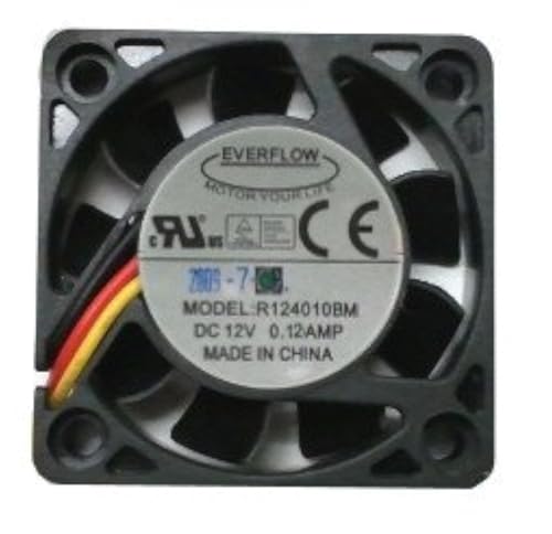 Everflow 12V DC 3 Pin Fans (40x10mm, Med Speed)