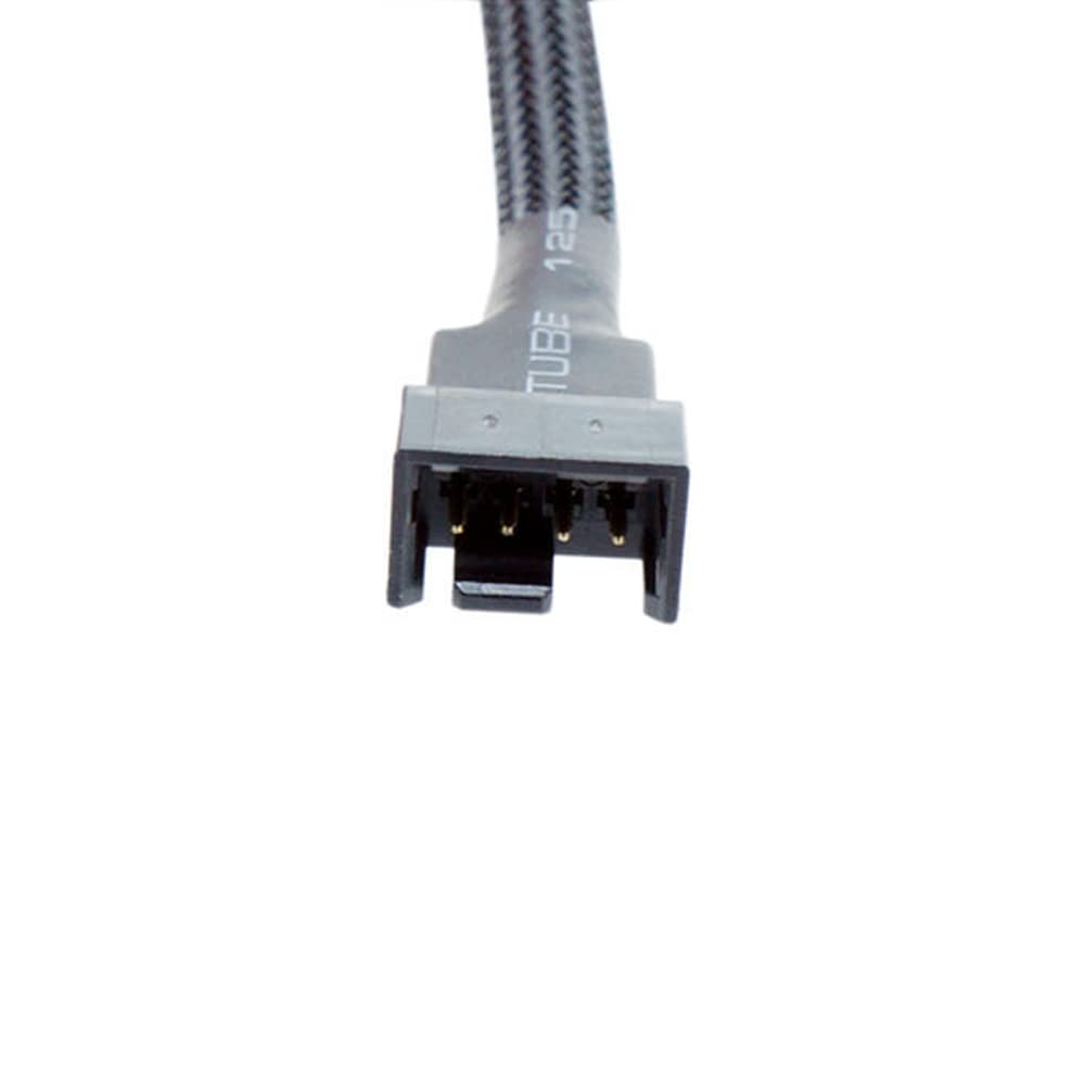 YiKaiEn 4-Pin PWM Fan Splitter Cable, Nylon Braided Adapter Computer PC Fan Power Extension Cable Converter for Computer Case 4-Pin/3-Pin Cooling Fan