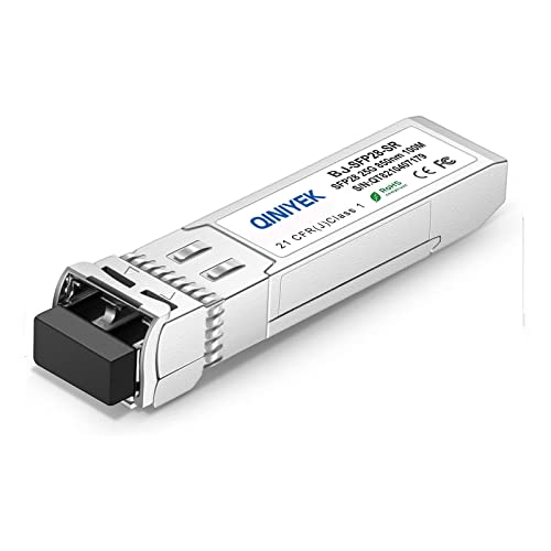 QINIYEK 25GBASE-SR SFP28 MultiMode Transceiver,25G SFP28 Optical Transceiver Module,Compatible with Arista SFP-25G-SR-S(MMF,850nm,100m,DDM)