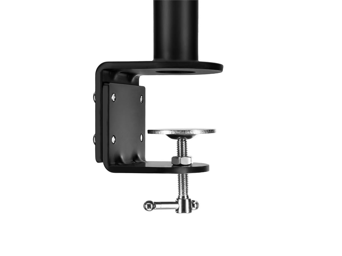 Monoprice 3-Way Adjustable Tilting Monitor Desk Mount Bracket - For 13 To 30 Inch Monitors, Up To 33 lbs, 15.7 x 9.6 x 3 inches, Black