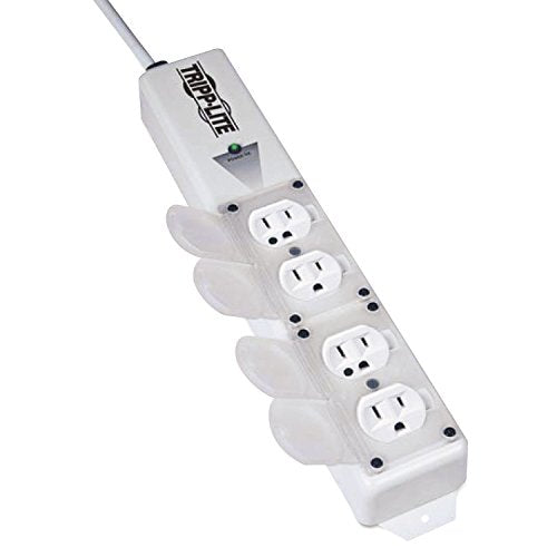Tripp-Lite PS415HGULTRA Medical-Grade Power Strip for Moveable Equipment Assembly, 15 ft Cord, White