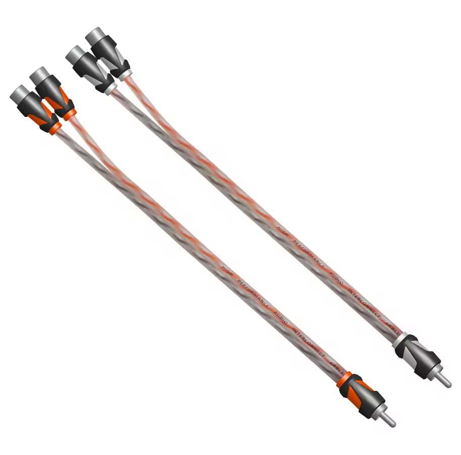 RD RCA Y Splitter Audio Cable Connection, OFC Oxygen Free Copper, Tinned RCA Twisted Pair, Easily Connect with subwoofer, Home Theater, HDTV, Gaming