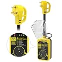 RV Surge Protector, 30 Amp 10800 Joules RV Circuit Analyzer Full Protection, IP67 Waterproof RV Adapter Plug for Camper