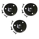 Audio2000'S S4264B3 3-Pack Black Microphone Gooseneck Table Mounts with 5/8" X 27 Threads and Mounting Screws