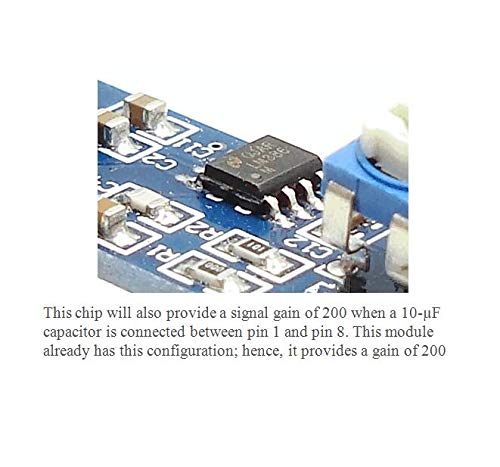 Ardest 200 Times Gain LM386 Audio Amplifier Amplitude Module Board with Adjustable Resistance Control Potentiometer for Arduino Raspberry Pi or
