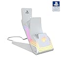 PDP Afterglow Wave LED Dual Gaming Charger for 2 PlayStation 5 DualSense Controllers, Compatible with PS5 and PS4, Customizable RGB Lighting Effects