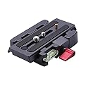 Wondalu Professional Aluminum Alloy Rapid Connect Adapter Mount Camera Quick Release Shoe Plate with 1/4 3/8 inches Screw for DSLR Camera Camcorder