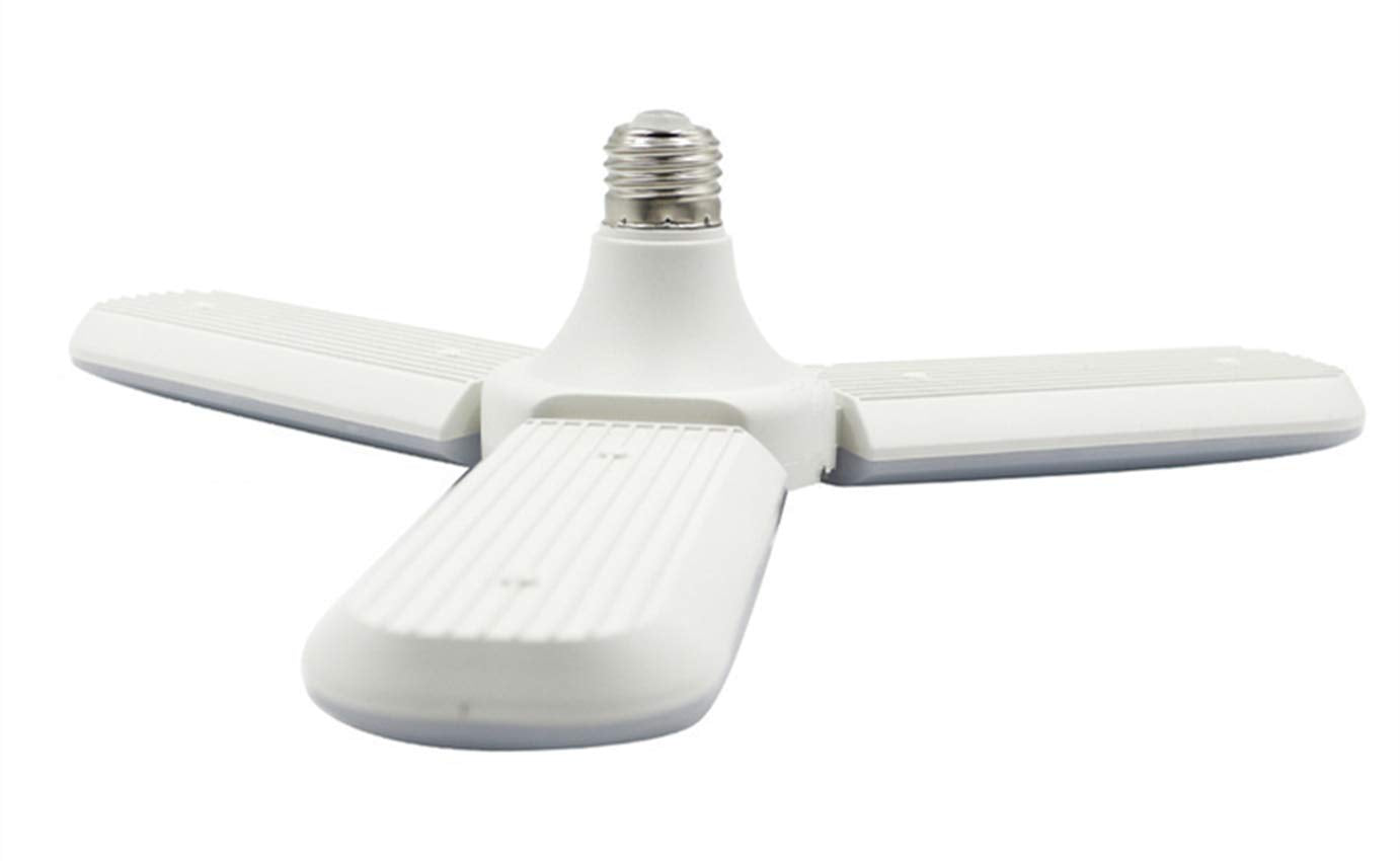 K JINGKELAI 45W LED Bulbs Super Brighter 45W Ceiling Fans led Bulb Lamps Foldable Household 3 Blades LED Light Bulbs,90 Angle Adjustable,E27 Medium