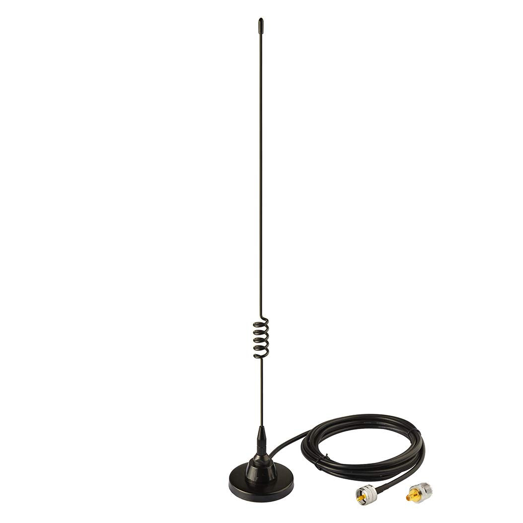 Bingfu Vehicle Car Mobile Ham Radio Antenna Dual Band VHF UHF 136-174MHz 400-520MHz Magnetic Base PL259 Male Antenna for BTECH ICOM Midland Yaesu TYT