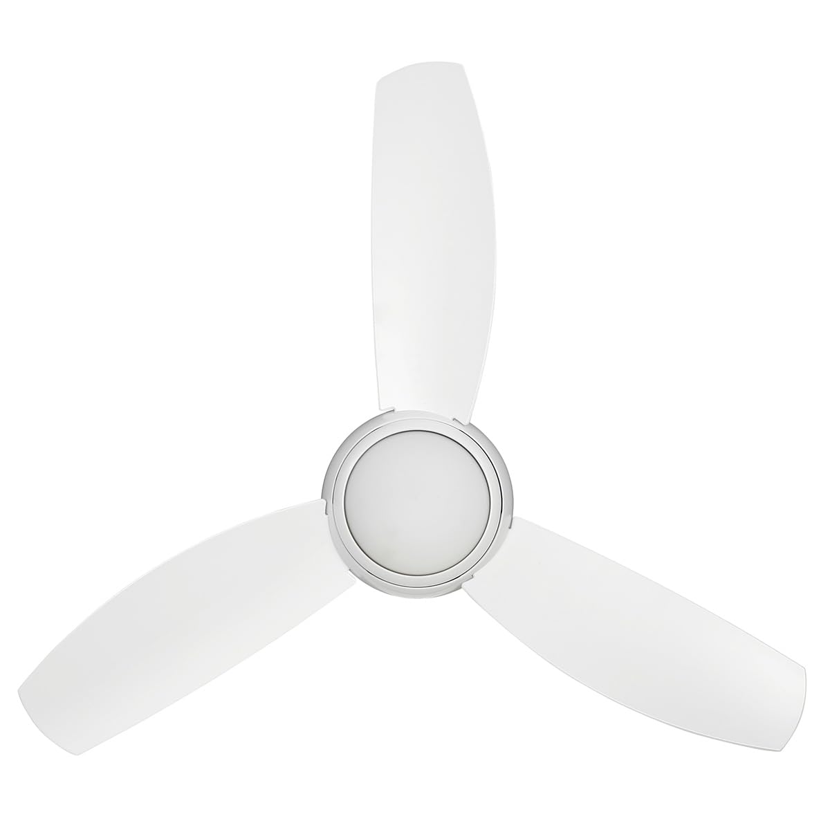 Kathy Ireland Home [CF144LWW] Curva Sky LED Outdoor Ceiling Fan with Light Kit, 44 Inch Modern Flush Mount with Weather Resistant Blades Dimmable