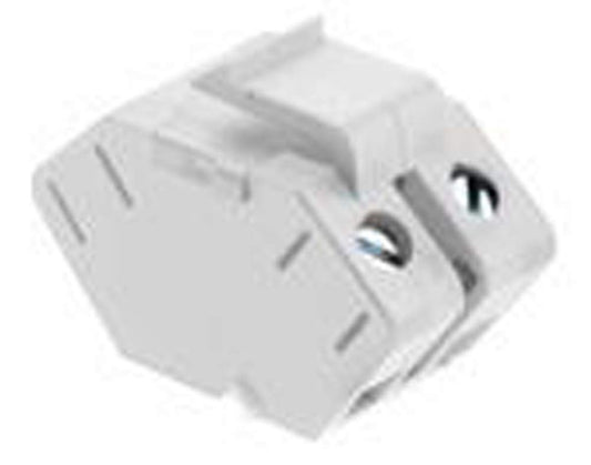Legrand - OnQ Speaker Keystone Insert, Single Keystone Jack for up to 12-Gauge Speaker Wire, Cover Unused Ports, White, WP3456WH