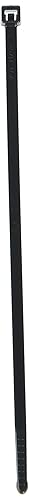 Hellermann Tyton T30R0C2 Standard Cable Tie, 5.8" Long, 30lb Tensile Strength, PA66, Black (Pack of 100)