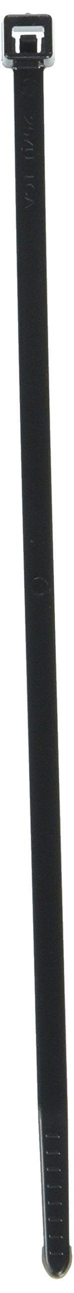 Hellermann Tyton T30R0C2 Standard Cable Tie, 5.8" Long, 30lb Tensile Strength, PA66, Black (Pack of 100)