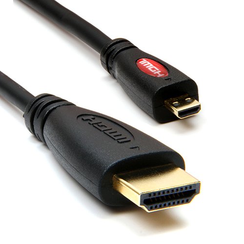 Cmple - High Speed Micro HDMI to HDMI Cable (6 Feet) for Digital Devices - Gold Plated