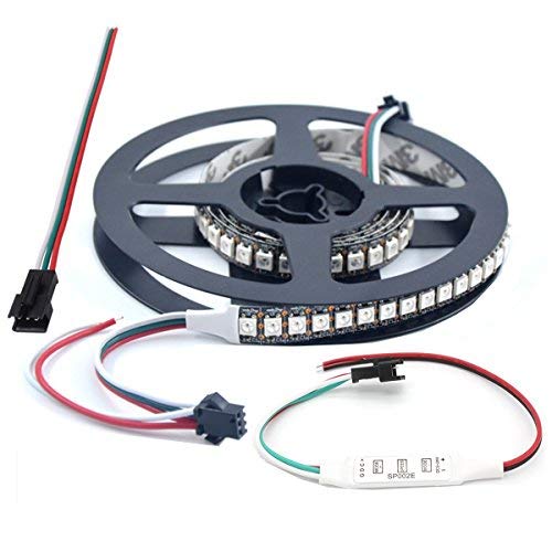 WESIRI WS2812B LED Strip Lights 3.2ft 1M WS2812B 144LEDs Programmable Individual Addressable WS2811 Built-in 5050 RGB LED Strip IP30 Non-Waterproof
