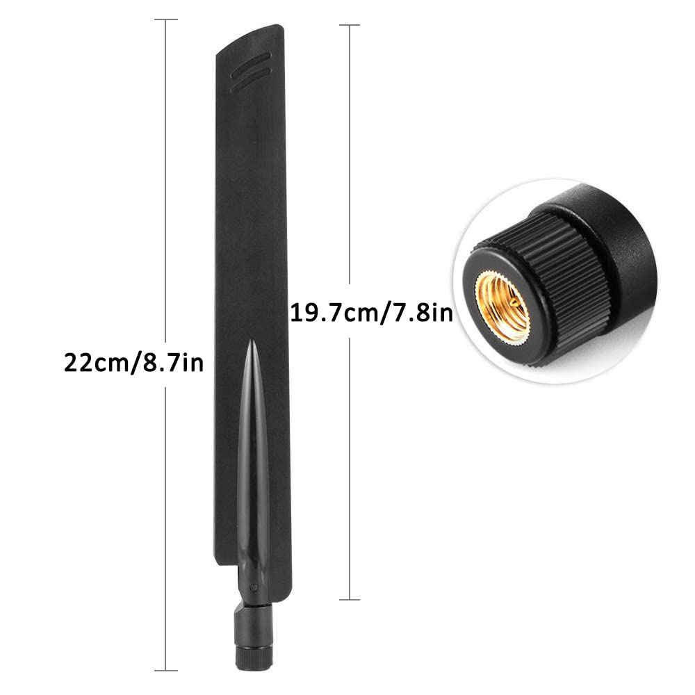 Eightwood 2.4GHz 5GHz Dual Band WiFi Antenna 9dBi Omni SMA Male Antenna for Backup Camera, Security Camera, FPV Drone, ISM, Smart Home Devices
