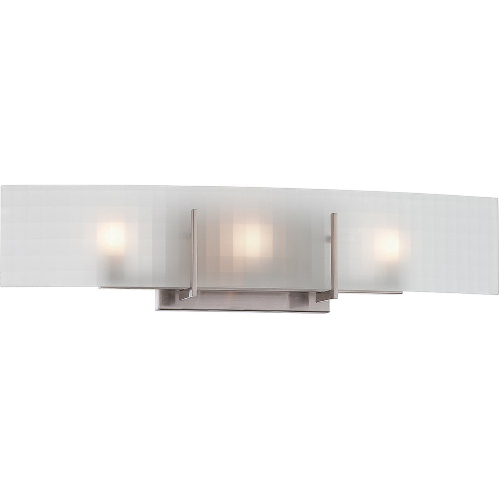 Nuvo 60/5187 Three Light Vanity, Pwt, Nckl, B/S, Slvr