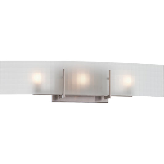 Nuvo 60/5187 Three Light Vanity, Pwt, Nckl, B/S, Slvr