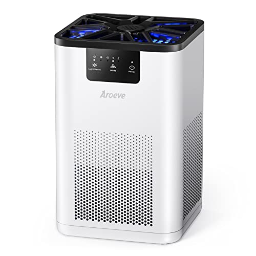 AROEVE Air Purifiers for Bedroom with Aromatherapy Function-MK06A(White)