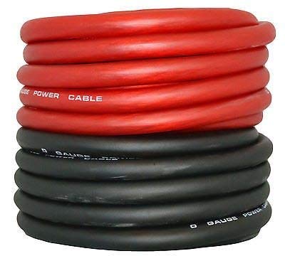 AMERICAN TERMINAL AT-KIT0-25RB, 0 Gauge Amplifier Wire Power/Ground Amp Cable - 50 Ft.