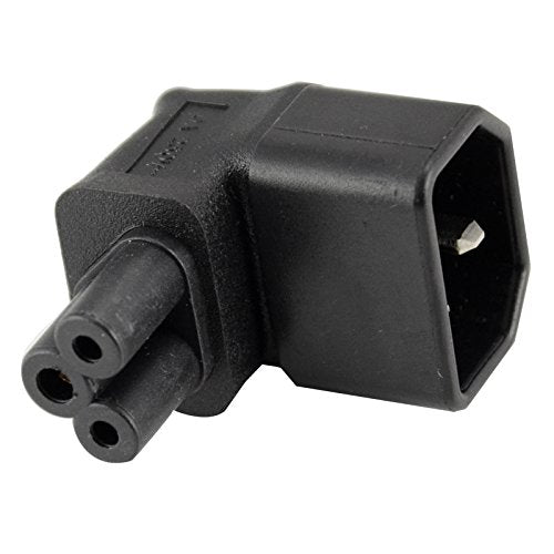 3 Pin IEC 320 C14 to C5 Angled Power Adapter Male to Female Angled Converter Hot