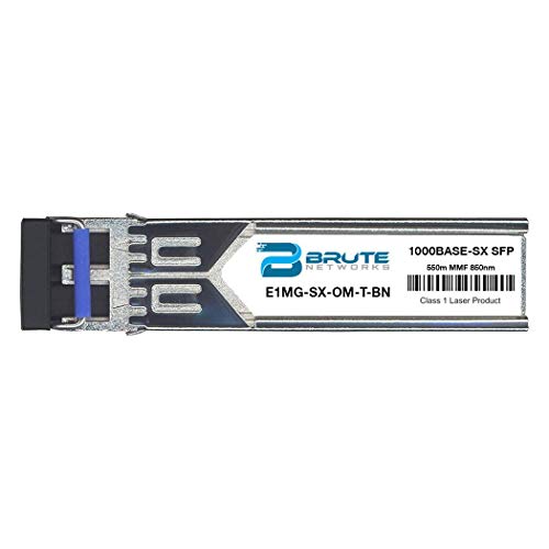 Brute Networks E1MG-SX-OM-T-BN - 1000BASE-SX 550m MMF 850nm SFP Transceiver (Compatible with OEM PN# E1MG-SX-OM-T)
