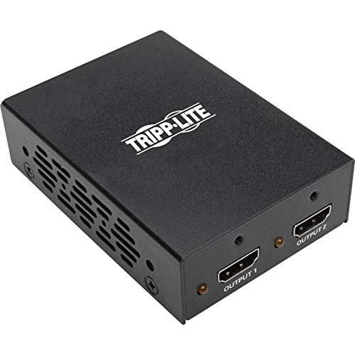 Tripp Lite 2-Port 3D HDMI Splitter HDCP 2.2, HDMI 2.0, 4K x 2K @ 60Hz 3840 x 2160 Ultra HD Video Audio TAA (B118-002-UHD-2), 15 Feet