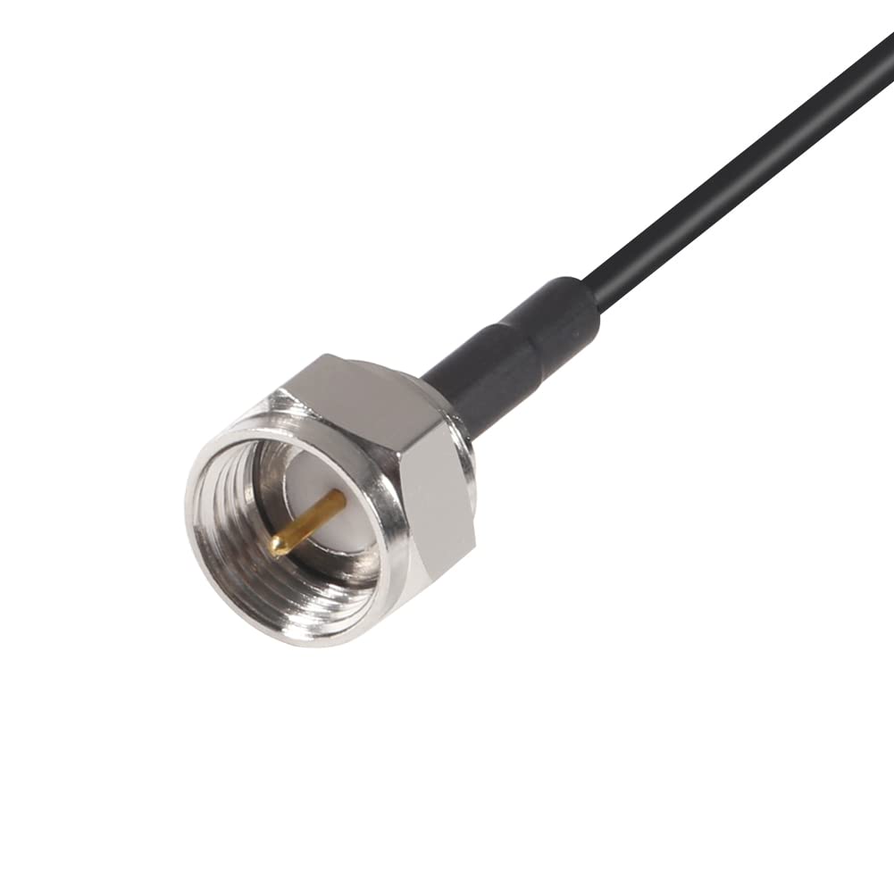 FM Dipole Antenna Adhesive Mount with 3 Connector Adapters for TV Radio Home Stereo Receiver Indoor Music System AV Audio Video Home Theater Receiver