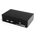 StarTech.com 2 Port DVI KVM Switch - USB DVI - Hot-key & Audio Support - 1920x1200 KVM Switch - KVM Video Switch , TAA (SV231DVIUA)