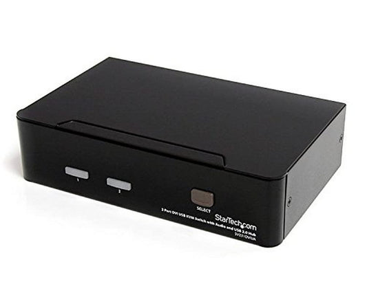 StarTech.com 2 Port DVI KVM Switch - USB DVI - Hot-key & Audio Support - 1920x1200 KVM Switch - KVM Video Switch , TAA (SV231DVIUA)
