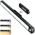 Ferswe 3W Motion Sensor Magnetic Light Bar,Eye-Friendly Rechargeable Closet Lights with Battery Display,2000mAh Vanity Lights for Mirror, Rechargeable