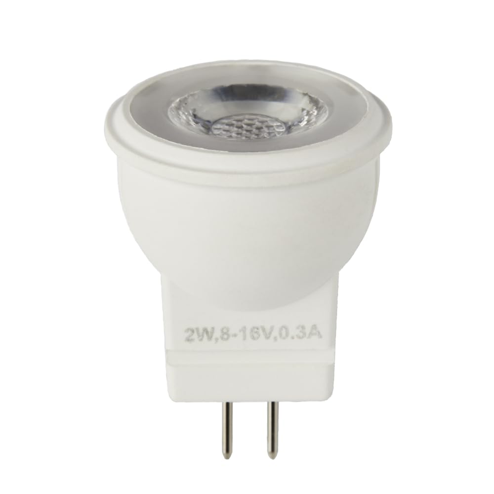 VOLT 12V Brass Mini Outdoor Spotlight (Bronze) with 2W 2700K Warm White 175 Lumen MR8 LED Bulb for Low Voltage Landscape Lighting of Yard, Lawn