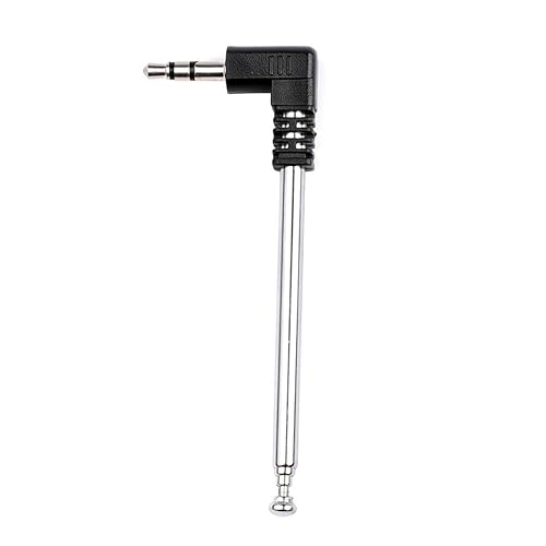 Taidacent 10 Pcs 3.5MM Connector Low Frequency TV Audio/Digital UHF VHF Telescopic Radio Antenna Extendable FM Whip Antenna DIY High Gain FM Radio