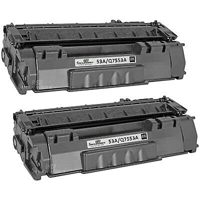SPEEDYINKS Compatible Toner Cartridge Replacement for HP 53A Q7553A (Black, 2-Pack) for use in HP Printer LaserJet P2015, P2015d, P2015dn, P2015x