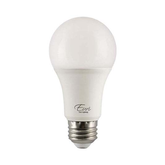Euri Lighting EA19-15W2040e, LED A19 15W (100W Equivalent), 1600lm, Dimmable, 4000K (Bright White) E26 Base, Fully Enclosed Rated, Damp Rated, UL, 3YR