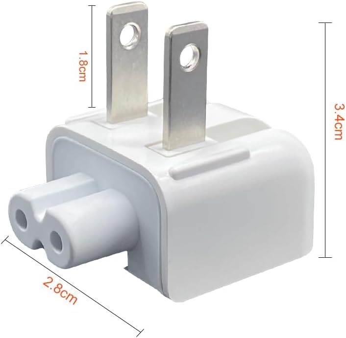 AC Power Adapter US Plug Folding Charger Duck Head Wall Plug Converter Travel Replacement Charge Adapter Standard Plug Duck Head Compatible