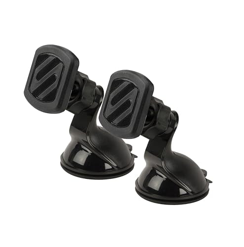 Scosche MAGWSM-2PXCES0 MagicMount Magnetic Suction Cup Phone Mount for Car Windshield/Dashboard, 360° Adjustable Magnet Head, Universal Phone Holder
