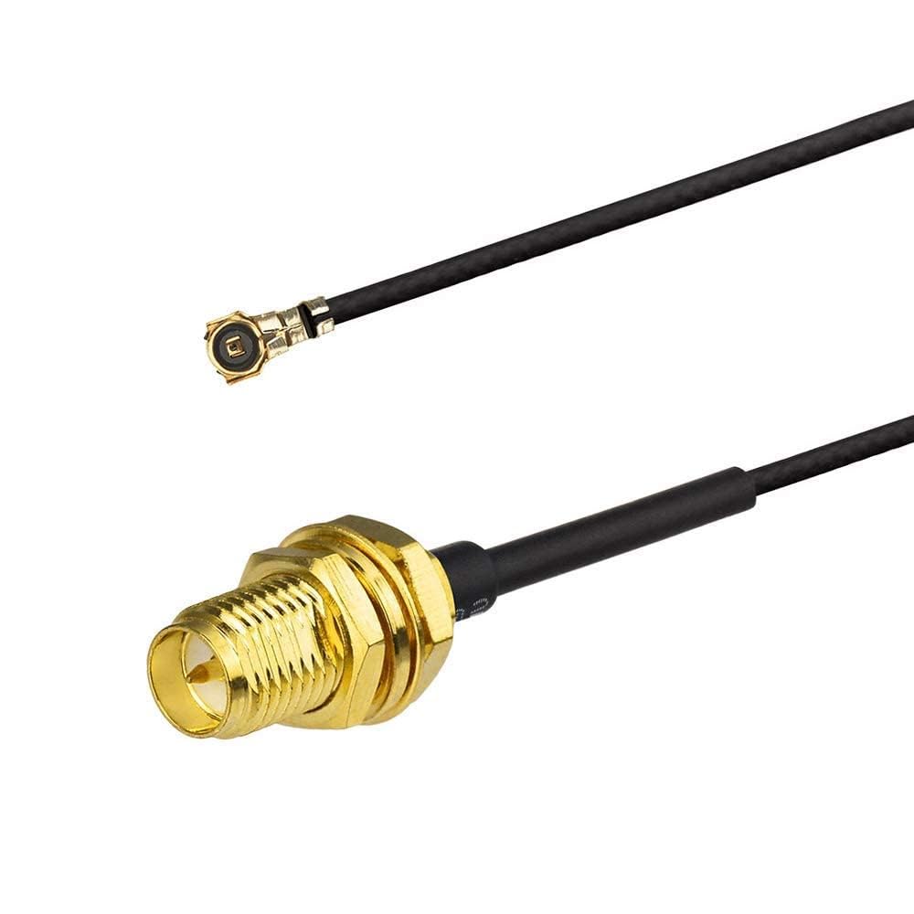 BINGFU Bulkhead Mount WiFi Antenna Cable 20cm 8 inch 2-Pack for Intel AX200NGW 8265AC 8265NGW 7265AC 9560AC M.2 NGFF Interface Wireless Network Card