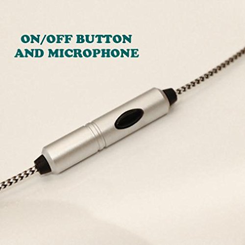 Wired Earphones Hi-Fi Sound Headphones Handsfree Mic for Moto G Fast, Headset Metal Earbuds in-Ear Earpieces Microphone Compatible with Motorola Moto…