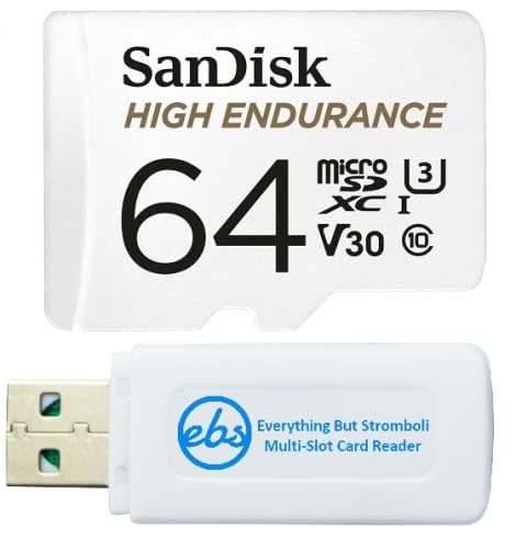 SanDisk 64GB High Endurance Micro SD Memory Card Works with Wyze Cam v3 Pro, Wyze Cam Outdoor v2 Smart Camera (SDSQQNR-064G-GN6IA) Bundle with (1)