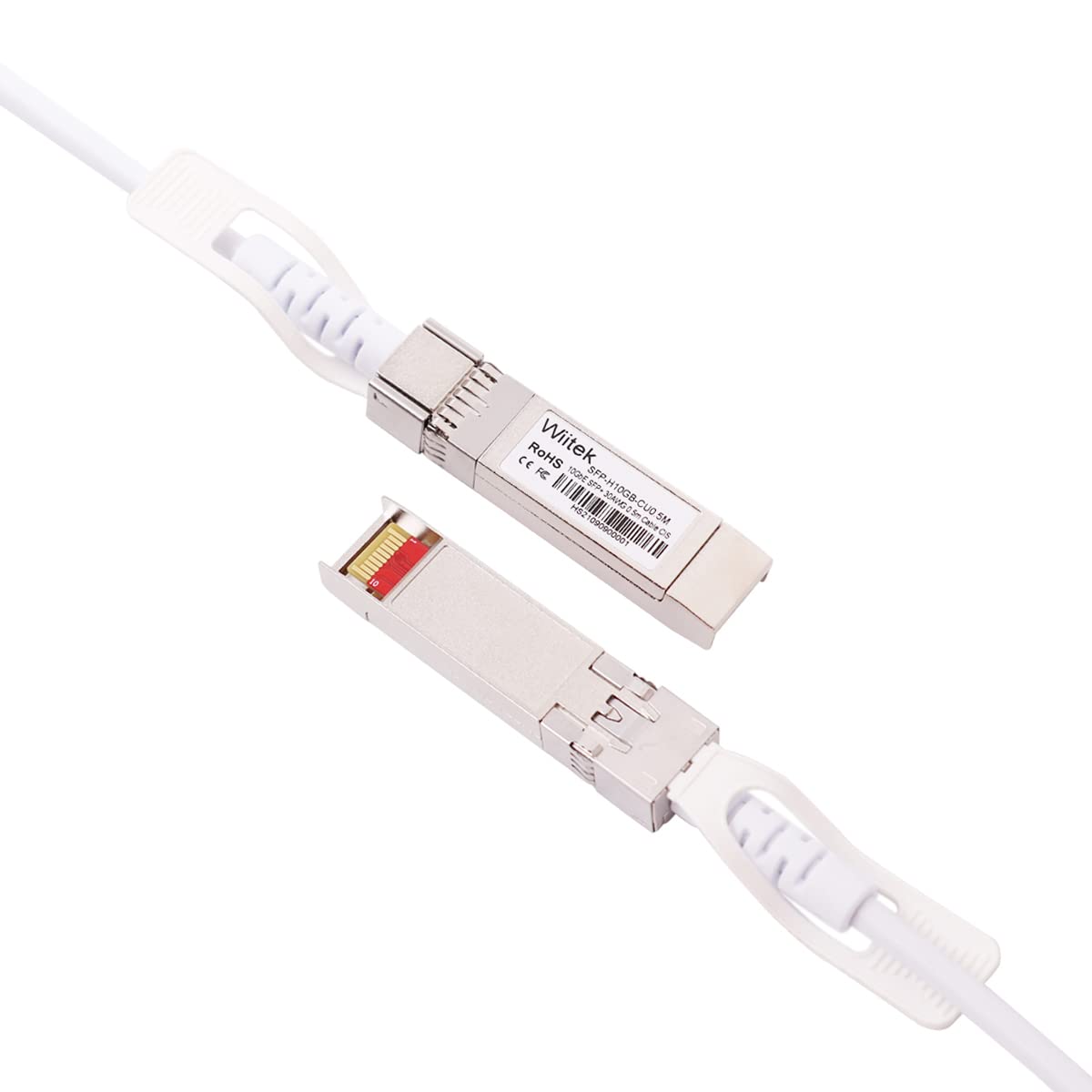 Wiitek 0.5m 10GbE SFP+ DAC Twinax Cable, 10Gbase-CU SFP+ Direct Attach Cable,for Ubiquiti UniFi (UC-DAC-SFP+), Fortinet, MikroTik, Netgear